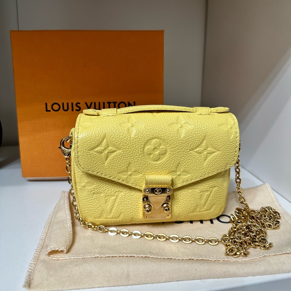 Louis Vuitton Micro Pochette Metis Yellow Monogram Mini Crossbody Shoulder Bag